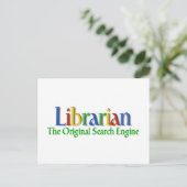 Librarian Original Search Engine Briefkaart (Staand voorkant)
