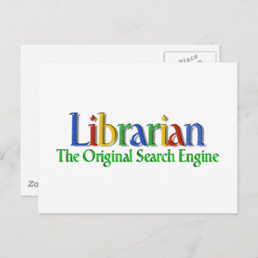 Librarian Original Search Engine Briefkaart (Voorkant / Achterkant)
