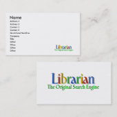 Librarian Original Search Engine Visitekaartje (Voorkant / Achterkant)