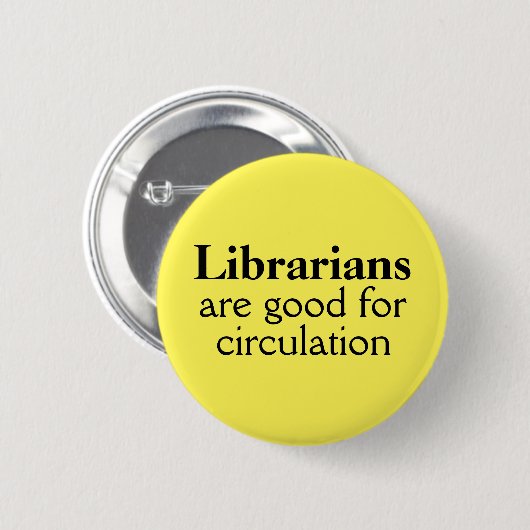 Librarian pin kiest jouw kleur Funding Circulation Ronde Button 5,7 Cm (Voorkant /achterkant)