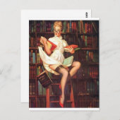 Librarian Pin Up Briefkaart (Voorkant / Achterkant)