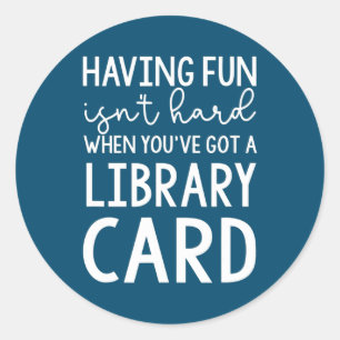 Librarian Reading have Fun is geen harde bibliothe Ronde Sticker