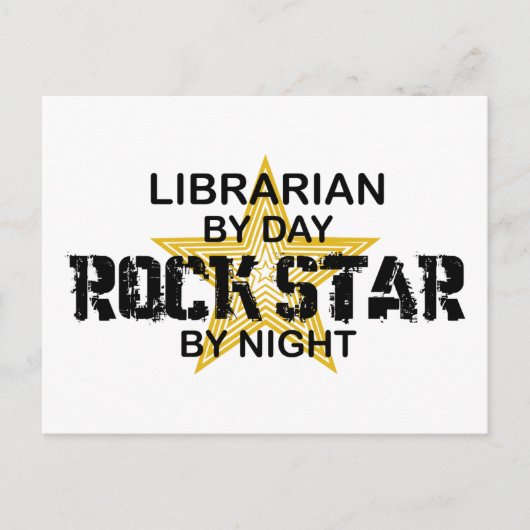 Librarian Rock Star by Night Briefkaart (Voorkant)