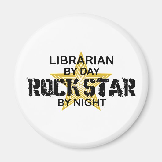 Librarian Rock Star by Night Magneet (Voorkant)