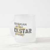 Librarian Rock Star by Night Matglas Koffiemok (Voorkant links)