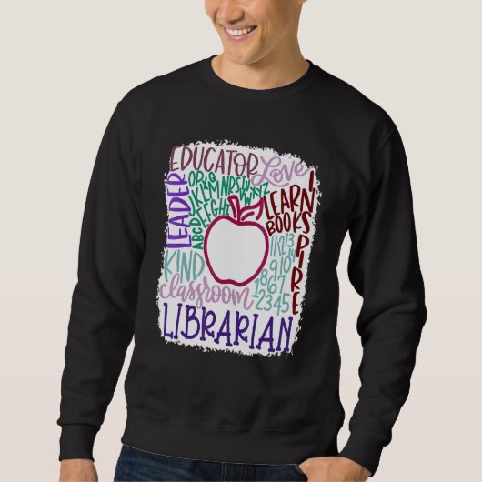Librarian Teacher In Typography Teacher Back 2 Sch Trui (Voorkant)