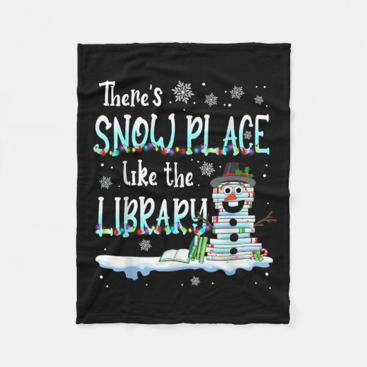 Librarian There's Snow Place Like The Library Chri Fleece Deken (Voorkant)