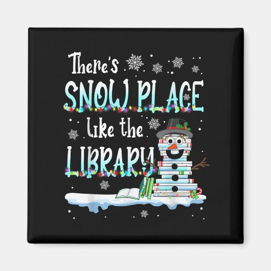 Librarian There's Snow Place Like The Library Chri Magneet (Voorkant)