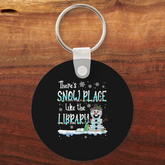 Librarian There's Snow Place Like The Library Chri Sleutelhanger (Voorkant)