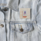Librarian verjaardagscadeau vierkante button 5,1 cm (In situ)