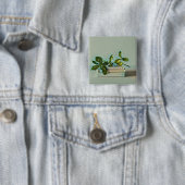 Librarian verjaardagscadeau vierkante button 5,1 cm (In situ)