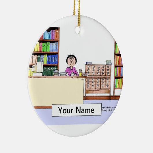 Librarian - Vrouw Keramisch Ornament (Rechts)