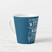 Librarian, want de boektovenaar is geen functielij latte mok (Linkerhoek)