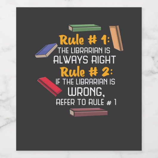 Librarian Wijn Etiket (Enkel label)