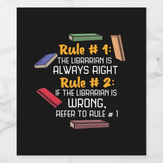 Librarian Wijn Etiket (Enkel label)