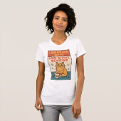 Librarian With Paw-sitive Reviews Cat & Book Lover T-shirt (Voorkant volledig)