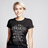 Librarian Wizard Magic Coffee Grappig T-shirt