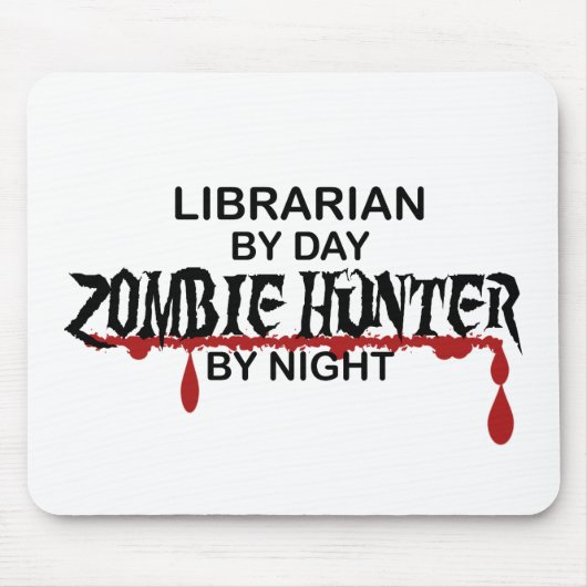 Librarian Zombie Hunter Muismat (Voorkant)