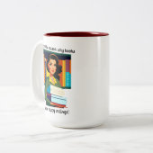 Librarian's Tweekleurige Koffiemok (Voorkant links)