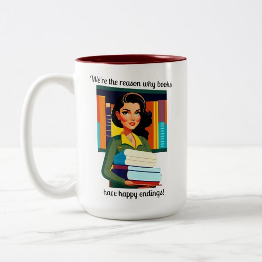 Librarian's Tweekleurige Koffiemok (Links)