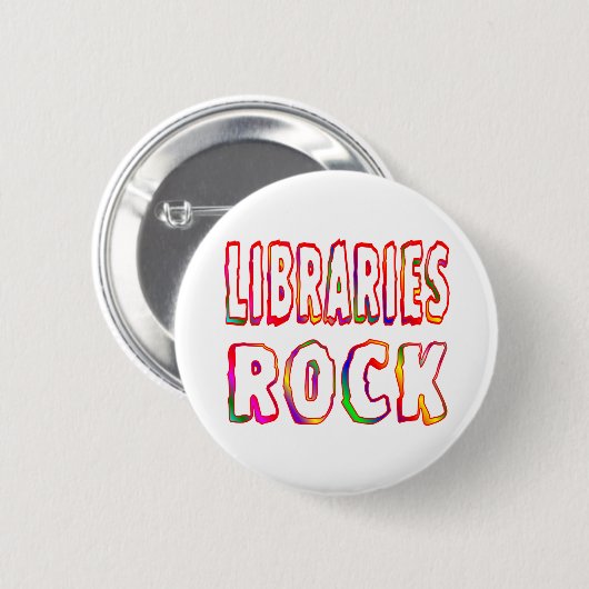 Libraries Rock Ronde Button 5,7 Cm (Voorkant /achterkant)