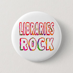 Libraries Rock Ronde Button 5,7 Cm
