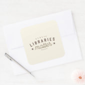 Libraries zijn belangrijk voor ondersteuning vierkante sticker (Envelop)