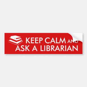 Librarische cadeautjes houden kalm Vraag een Libra Bumpersticker