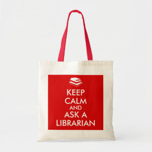 Librarische cadeautjes houden kalm Vraag een Libra Tote Bag