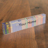 Librarische Giraffe Naambordje (Zijkant)