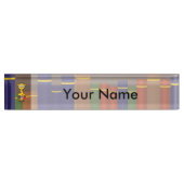 Librarische Giraffe Naambordje (Voorkant)