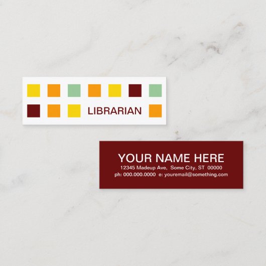 LIBRARISCHE moskeeën Mini Visitekaartje (Voorkant / Achterkant)