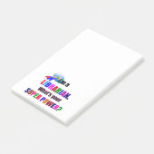 Librarische superheld - Vet kleurrijk tekstontwerp Post-it® Notes (Schuin)