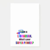 Librarische superheld - Vet kleurrijk tekstontwerp Post-it® Notes (Voorkant)