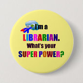 Librarische superheld - Vet kleurrijk tekstontwerp Ronde Button 7,6 Cm (Voorkant)
