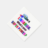 Librarische superheld - Vet kleurrijk tekstontwerp Servetten (Hoek)