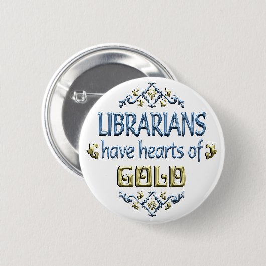 LIBRARISCHE waardering Ronde Button 5,7 Cm (Voorkant /achterkant)