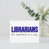 Librarissen zijn superhelden briefkaart (Staand voorkant)