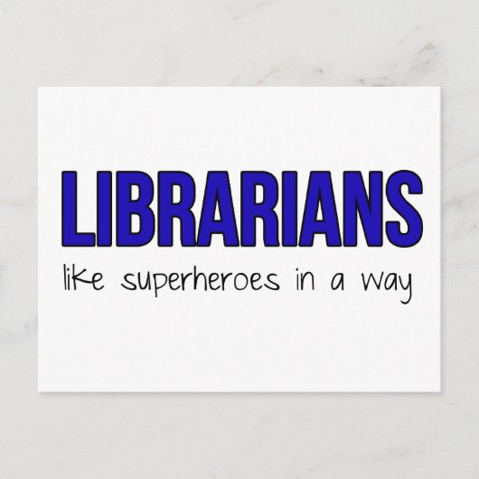 Librarissen zijn superhelden briefkaart (Voorkant)