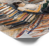 Library art | book stack | reader gift poster (Hoek)