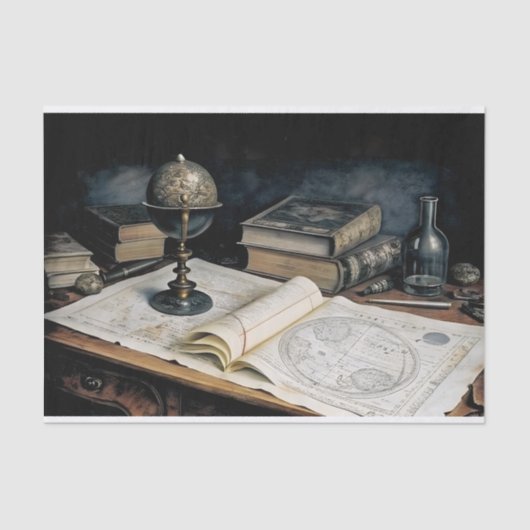 Library Art Decoupage Tissue Paper Tissuepapier (Voorkant)