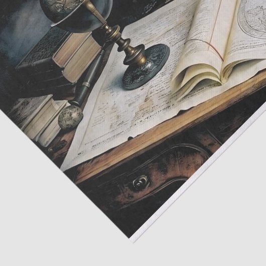 Library Art Decoupage Tissue Paper Tissuepapier (Detail)