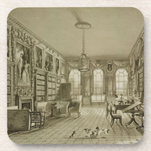 Library as Sitting Room, Cassiobury Park, c.1815, Bier Onderzetter