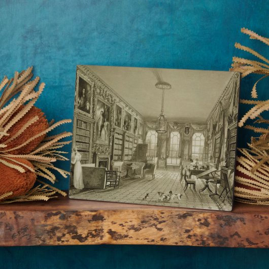 Library as Sitting Room, Cassiobury Park, c.1815, Fotoplaat (Zijkant)