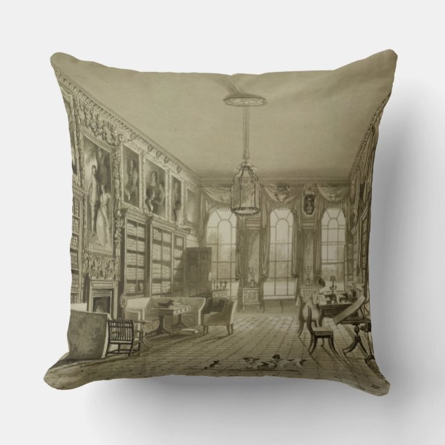 Library as Sitting Room, Cassiobury Park, c.1815, Kussen (Voorkant)