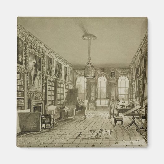 Library as Sitting Room, Cassiobury Park, c.1815, Magneet (Voorkant)