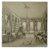 Library as Sitting Room, Cassiobury Park, c.1815, Tegeltje (Voorkant)