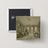 Library as Sitting Room, Cassiobury Park, c.1815, Vierkante Button 5,1 Cm (Voorkant /achterkant)