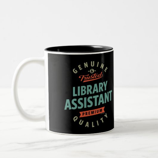 Library Assistant Tweekleurige Koffiemok (Links)