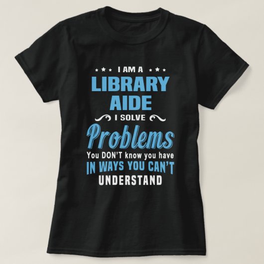 Library-assistent T-shirt (Design voorkant)